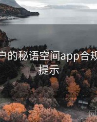 面向用户的秘语空间app合规与风险提示