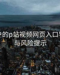 面向用户的p站视频网页入口导航合规与风险提示