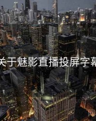 关于魅影直播投屏字幕