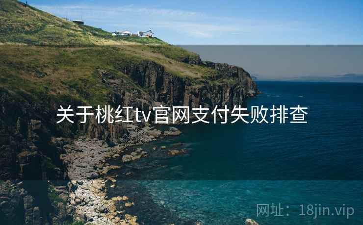 关于桃红tv官网支付失败排查